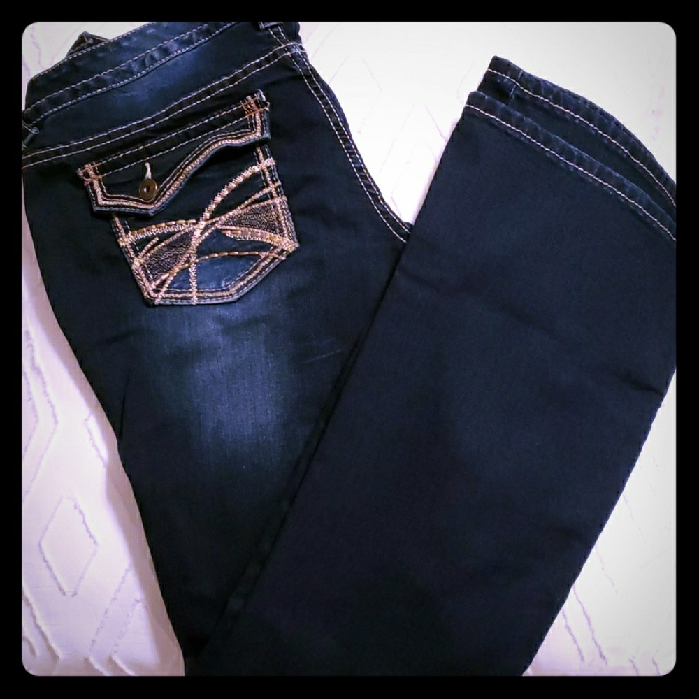 Dark blue jeans